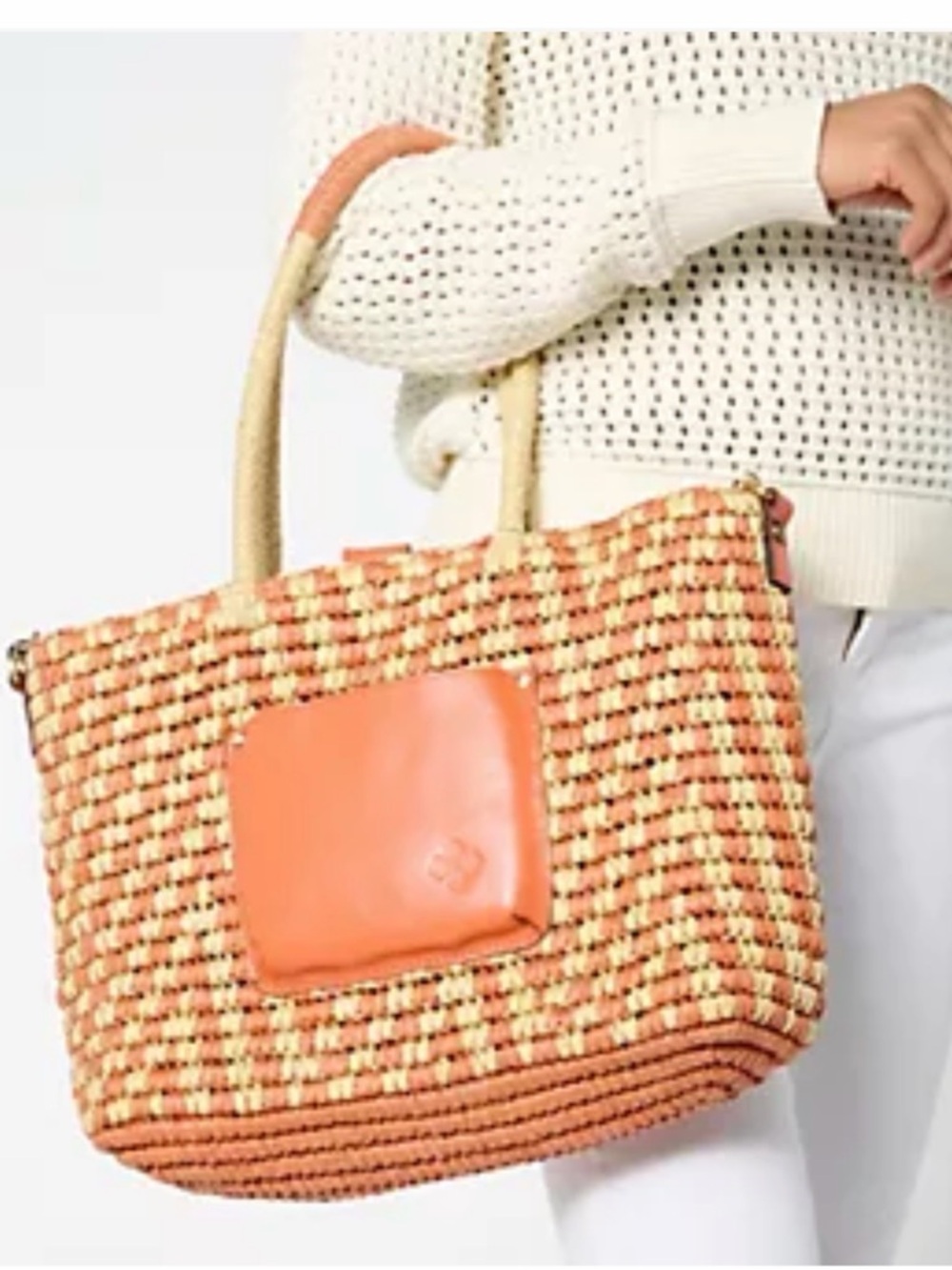 Patricia Nash straw tote bag